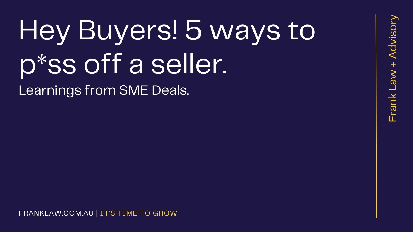 Hey Buyers! Here are 5 ways to p*ss off a seller.